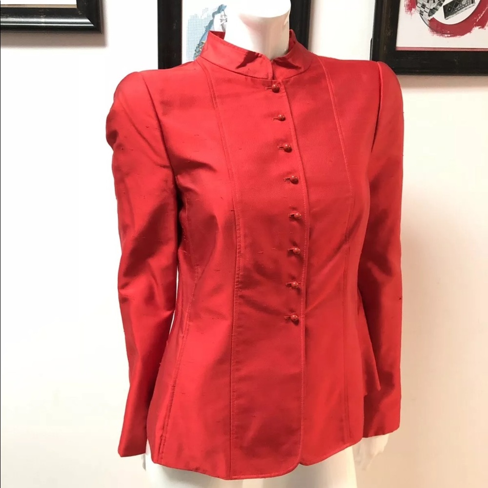 Giorgio Armani Black Label Silk Shantung Jacket 42